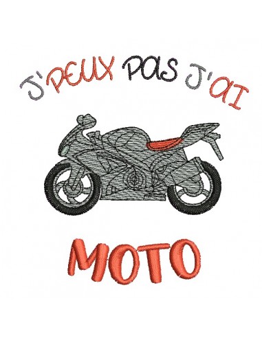 Motif de broderie machine moto