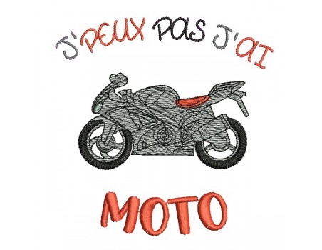 Motif de broderie machine moto