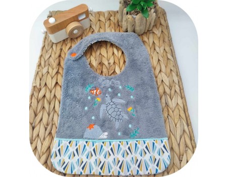 Motif de broderie machine tortue de mer