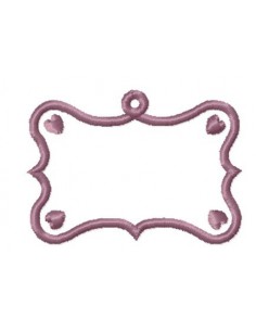 Etiquette  baroque  coeur anneau 