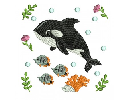 machine embroidery design orca