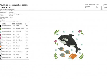 machine embroidery design orca