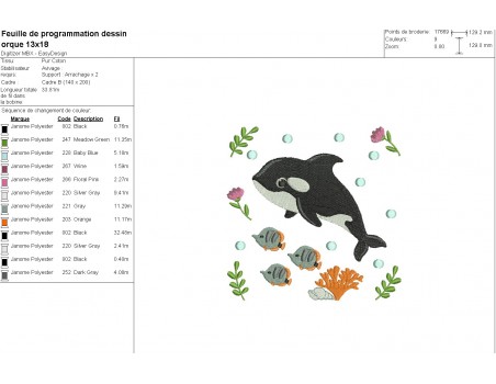 machine embroidery design orca