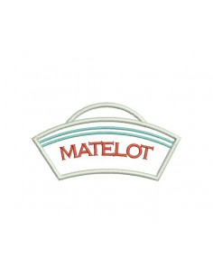 Motif de broderie machine chapeau de matelot personnalisable