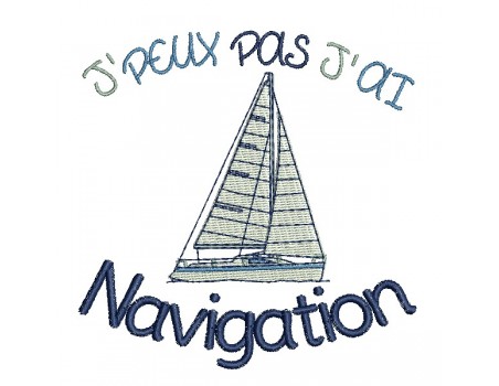 machine  embroidery design  i can not yachting