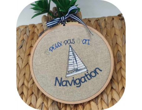 machine  embroidery design  i can not yachting