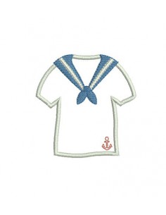 Motif de broderie machine polo marin