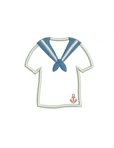 Motif de broderie machine polo marin