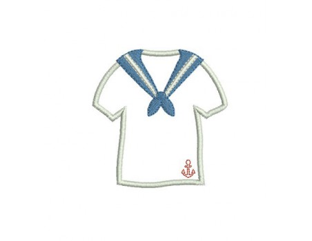 Motif de broderie machine polo marin