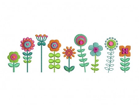 machine embroidery design  vintage flowers