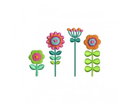 machine embroidery design  vintage flowers