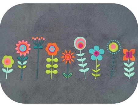 machine embroidery design  vintage flowers