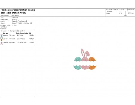 machine embroidery design easter eggs customizable