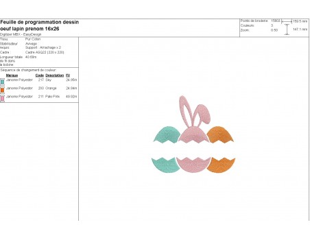 machine embroidery design easter eggs customizable