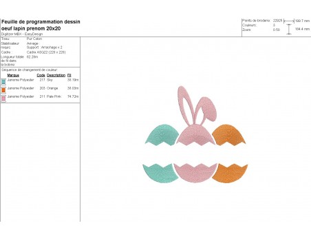 machine embroidery design easter eggs customizable