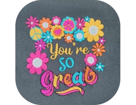 Motif de broderie machine you're so great