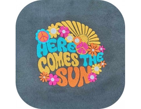 machine embroidery design sun