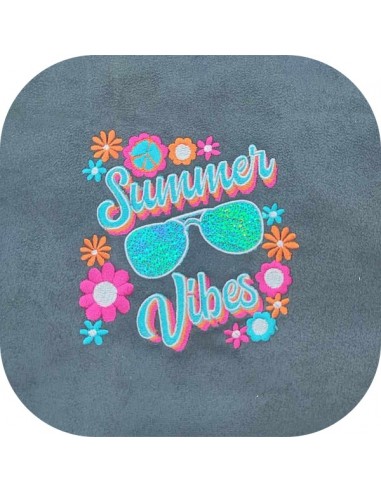 machine embroidery design summer