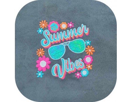 machine embroidery design summer