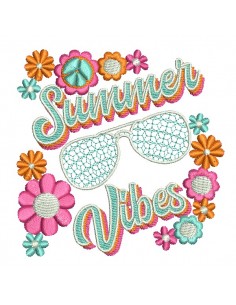 Motif de broderie machine summer