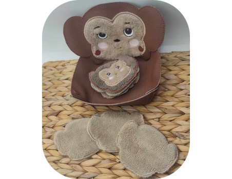 machine embroidery design ith monkey head box