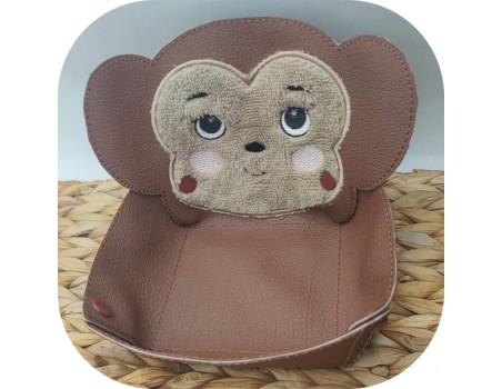 machine embroidery design ith monkey head box