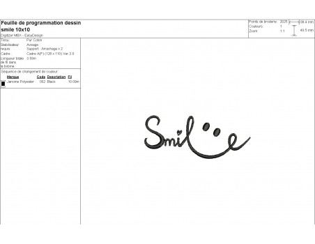 machine embroidery design   smiley