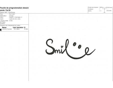 Motif de broderie machine  smiley