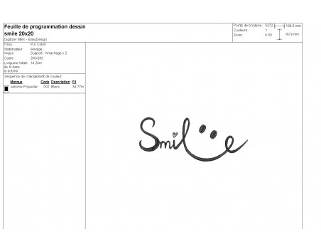 machine embroidery design   smiley