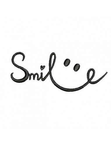 machine embroidery design   smiley