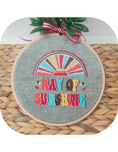 machine embroidery design ray of sunshine