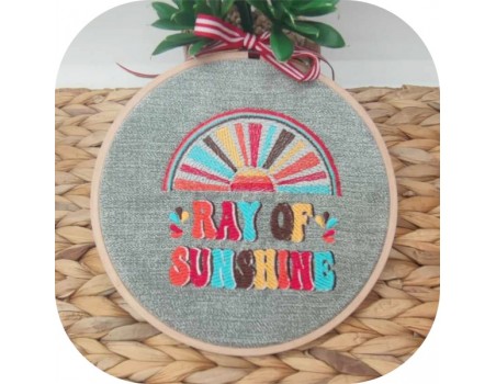 machine embroidery design ray of sunshine