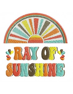 machine embroidery design ray of sunshine