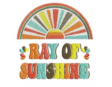 Motif de broderie machine ray of sunshine