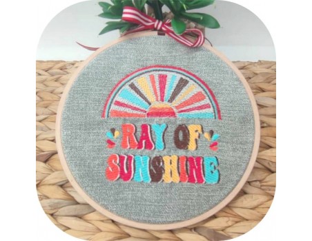 machine embroidery design ray of sunshine