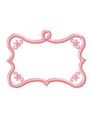 Etiquette  baroque  volute anneau 