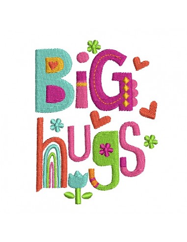 machine embroidery design  Big hugs