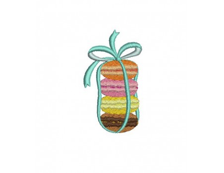 Instant download machine embroidery macaroon