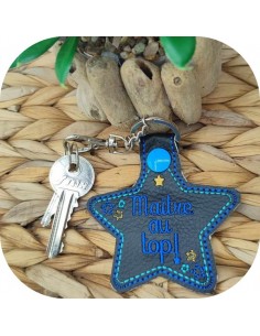 machine embroidery design  top school teacher keychain ith