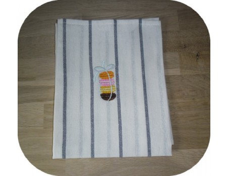 Motif de broderie machine macarons