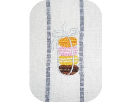 Motif de broderie machine macarons