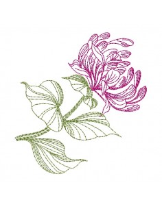Motif de broderie machine chrysanthème