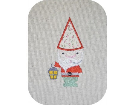 Instant download machine embroidery garden gnome