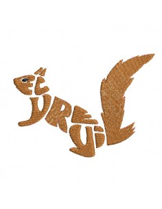 Motif de broderie machine écureuil