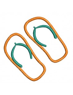 Motif de broderie machine tongs en appliqué