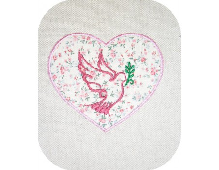 Instant download machine embroidery dove of peace