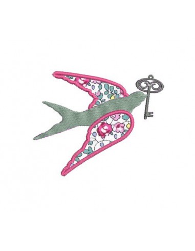 Motif de broderie machine hirondelle