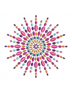 Motif de broderie machine mandala hippie