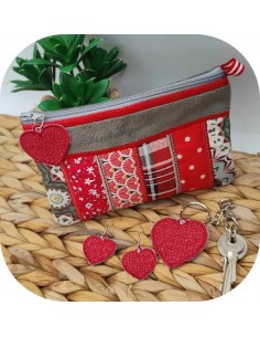 Motif de broderie machine coeur en FSL