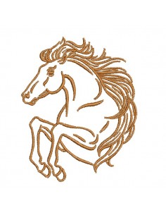 Motif de broderie machine  cheval cabré